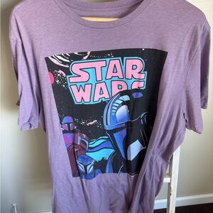 Star wars the mandalorian t shirt purple